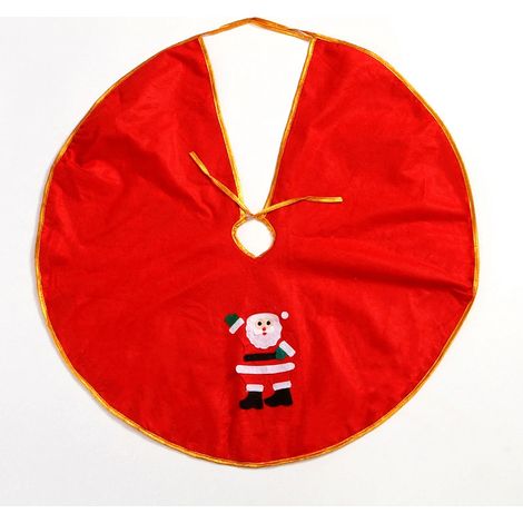 Jupe de sapin de Noël Phnom Penh avec applique représentant un vieil homme, 90 cm, en non-tissé (1/5)