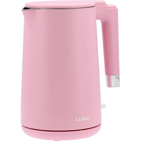 Bouilloire électrique 1,5 L rose – Puissance 2200 W – Technologie Cool Touch – Acier inoxydable – Arrêt automatique – Lund