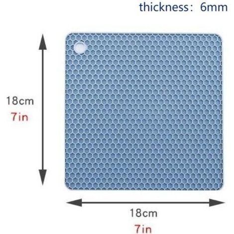 Lot de deux tapis isolants thermiques, adaptés aux casseroles et bols chauds, en silicone, pouvant être utilisés comme tapis isolants thermiques, supports pour plaques chauffantes ou tapis isolants po (1/3)