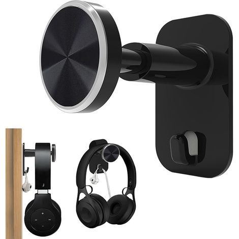 Kopfhörerhalter für den Schreibtisch, Gaming-Headset-Halterung, Headset-Halterung mit Haken, Gaming-Headset-Halterung ohne Bohren, Getränkehalter, Taschen- und Kabelhalter, Multifunktionaler Kopfhörer (1/5)