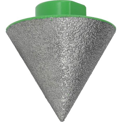 Fraise à chanfreiner diamantée verte M14, utilisation simple, angle de base de 60°, pour le polissage et le façonnage, 48 mm / 1,9 po (1/5)