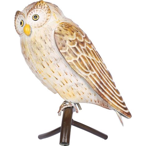 Sculpture de hibou en fer Tomfeel, sculpture animale en métal, artisanat hibou, décoration pour la maison, le bureau et le jardin (1/5)
