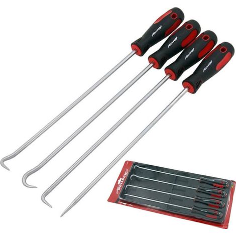 Neilsen 4pc Extra Long Hook And Pick Set Probe O Ring Seal Remover Tool Set