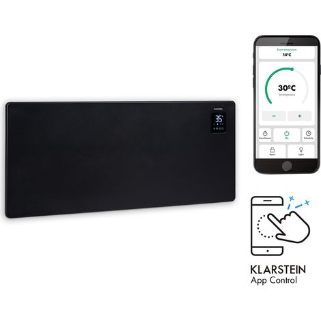 Klarstein – Convecteur électrique 2500W – Thermostat électronique – Détection fenêtre ouverte – Silencieux < 35 dB – Installation murale facile (1/5)