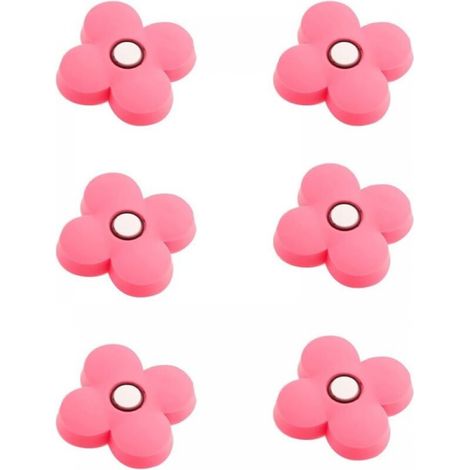 Poignées de meubles - pour tiroirs,armoires - Rose - 6 pièces - 46x46 mm - Silicone (1/3)