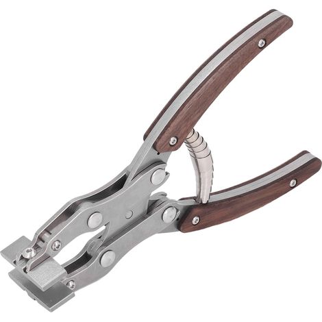 Pince Plate, Largeur de Mâchoire de 38 Mm, Largeur D'ouverture de 13 Mm, Pince à Presse Portable en Acier allié avec Manche en Bois, Structure Parallèle et Croisée Pince à Bec Plat