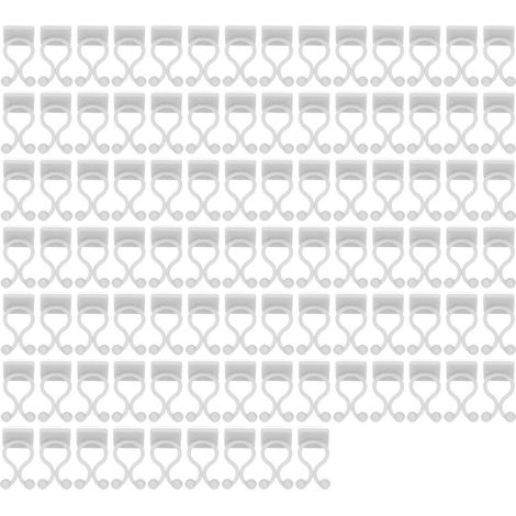 100 Stück selbstklebende Pflanzenclips für Kletterpflanzen, Wandhalterungen, weiße Aststützclips (1/5)