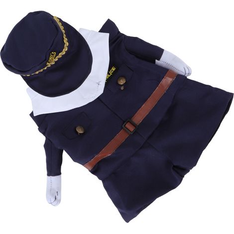 Déguisement mignon en polyester pour animaux de compagnie (chats et chiens) – Taille S (police) (1/5)
