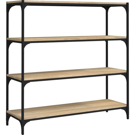 Maison Exclusive - Libreria Rovere Sonoma 100x33x100cm Legno Multistrato e Acciaio