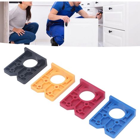 1 foret + 4 cales réglables, gabarit de perçage pour charnières de 35 mm, scie cloche de 35 mm pour le travail du bois, outil de perçage et d'installation de charnières pour le travail du bois (1/5)