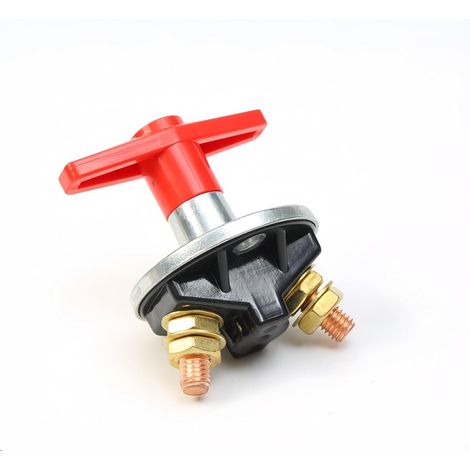 Universal 12V-60V 300A Battery Cut Off Switch with Fixed Key - Power Isolator for Car, Boat and Electric Vehicle - Emergency Safety (1/5)
