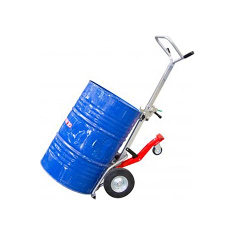 Carrello trasportatore per fusti regolabile a doppia pinza - Fusti da 60 a 200 litri in plastica o metallo - Depallettizzazione - 845008013
