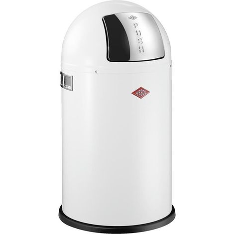Wesco Mülleimer Pushboy Junior weiß (1/3)