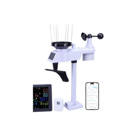 Ft0320 - 019t super grand écran wifi professionnel sans fil capteur extérieur station météorologique (1/5)