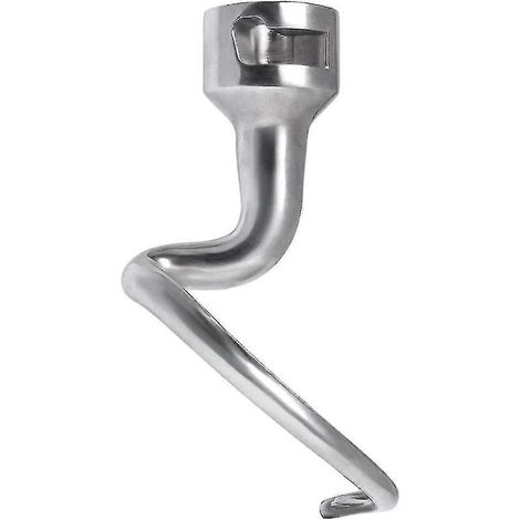Spiralknethaken für KitchenAid Küchenmaschinen mit kippbarem Motorkopf und einem Fassungsvermögen von 4,5 bis 5 Litern, Ersatzknethaken für KitchenAid-Aufsätze, silberfarben