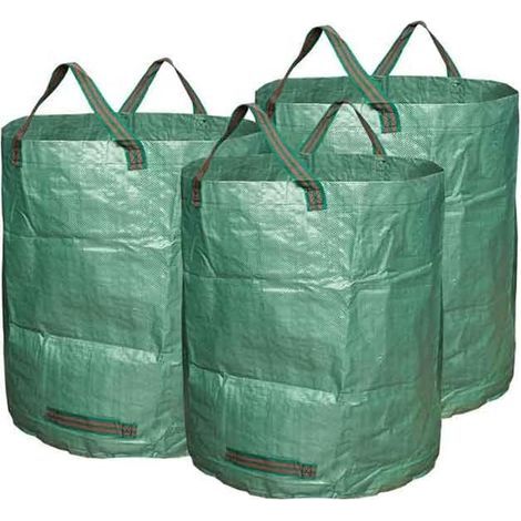 Reno-Sacs Ultra-resistente Bioabfallsäcke – 272 Liter – 3er-Pack – Stabile Griffe und robustes Material – Wiederverwendbar (1/5)
