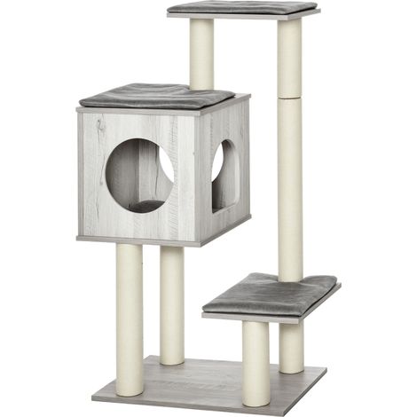 PawHut Multi-Level Cat Tree Tower Activity Center w/ Scratching Posts Condo (1/5)