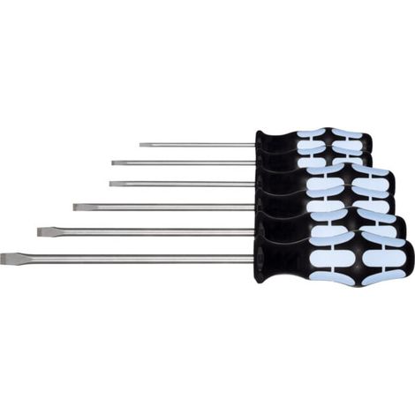 Wera Jeu de tournevis normalisés“Stainless” pour visà fente, avec manche Kraftform, Nombre de tournevis: 6