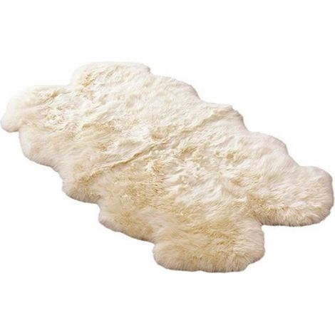 Tapis blanc 60x90cm, doux, décoration de salon, chambre à coucher, chambre d'enfant, chaise, canapé-MCJ (1/4)