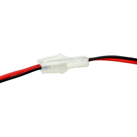 2 PZ Connettori Spinotto Maschio Piatto Con Blocco Di Sicurezza Cavo 15cm