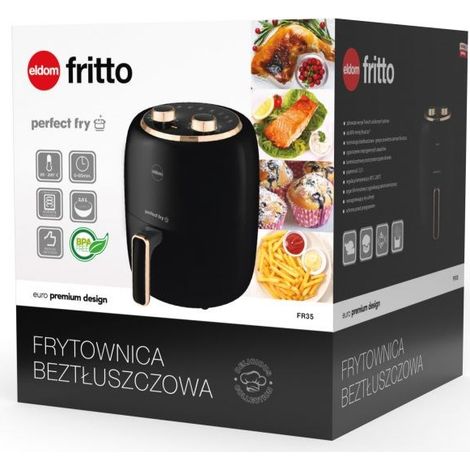 Eldom Freidora de Aire FR35 Negro Gris 1300 W 3,5 L (1/5)