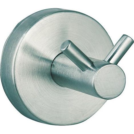 Double crochet Axial à coller, inox inox mat