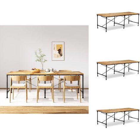 Table à manger Bois de manguier massif 240 cm - Table À Manger Industrielle - Table À Manger Bois Massif - Table À Manger Design - Table À Manger Moderne - Table À Manger Rustique (1/5)