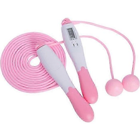 Corde à sauter numérique, minuteur, compteur de calories, fitness, rose (1/5)