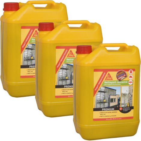 Sika – Lot de 3 nettoyants-dégraissants concentrés 5L – Pour surfaces extérieures – Élimine graisses et suies – Prêt à l'emploi (1/3)