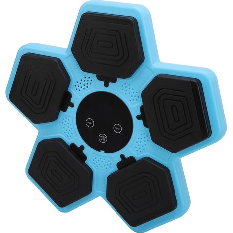 Machine de boxe musicale pour enfants, cible de frappe interactive et intelligente, à fixer au mur, pour l'intérieur (bleu). (1/5)