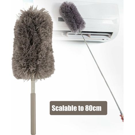 Plumeau Microfibre - Tige Réglable Jusqu'à 80 cm - Pour Nettoyage Hauteur Intérieure - 1 Pièce (1/5)
