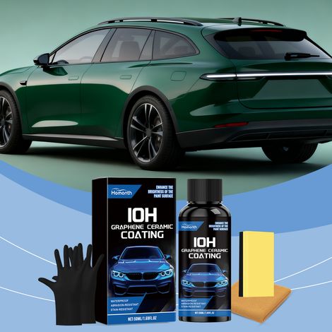 Auto-Keramikversiegelungsset: Sanfte Reinigung, Fleckenentfernung, Pflege, Glanzwiederherstellung, Polieren und Pflege – 50 ml x 1 + Handtuch x 1 + Schwamm x 1 + Handschuhe x 1 Paar -- BIEMMEDUE (1/5)