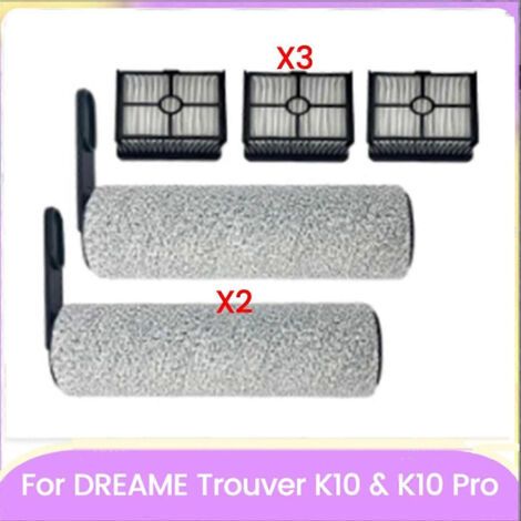 pièces pour aspirateurs Dreame Trouver K10 et K10 Pro : kit de brosse, rouleau et filtre pour un nettoyage amélioré. (1/5)