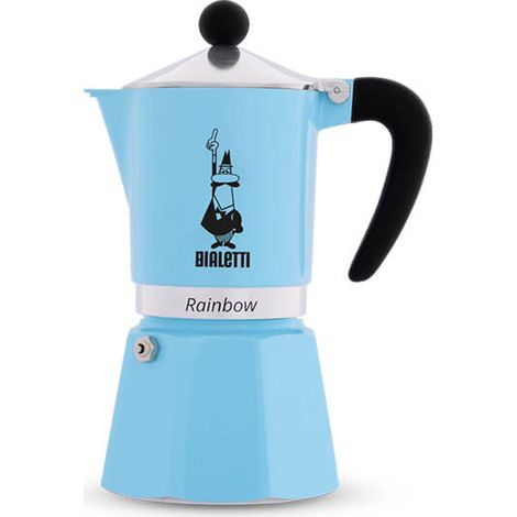 Bialetti Rainbow 6 Cup Coffee Maker Light Blue