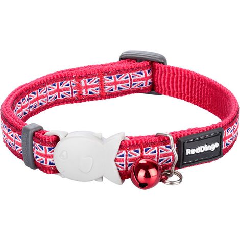 Collar para Gato Red Dingo Union Jack 20-32 cm Rojo (1/3)