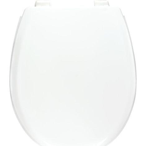 Wirquin, bianco 20719017 Sedile WC Neon termoplastico a forma di U con cerniere in plastica Lock (1/5)