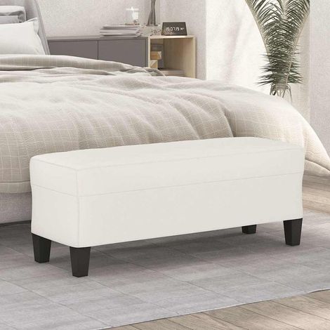 vidaXL Banc Beige 100x35x41 cm Tissu microfibre (1/5)