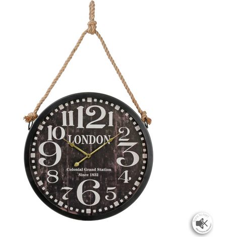Orologio in metallo nero d52cm - Atmosphera créateur d'intérieur (1/3)