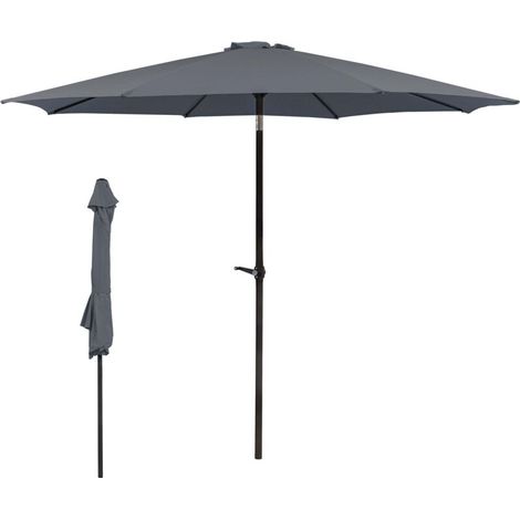 Folding parasol Ø 300 cm, practical travel parasol, functional beach parasol for balcony, garden, beach, outdoor use (1/4)