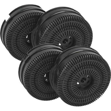 vhbw 4x Aktivkohlefilter kompatibel mit turboair TT14 LX/GR/VT/A/50, TT14 LX/GR/VT/A/90, TT14 LX/GR/VT/A/60 Dunstabzugshaube