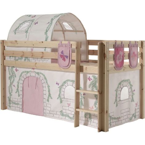 Pack - Lit Enfant, Tente, Tunnel & 3 Pochettes "Pino Birdy" Naturel (1/5)