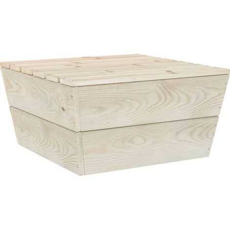 INLIFE Tables de jardin 2 pcs 60x60x30 cm Bois d'épicéa imprégné (1/5)