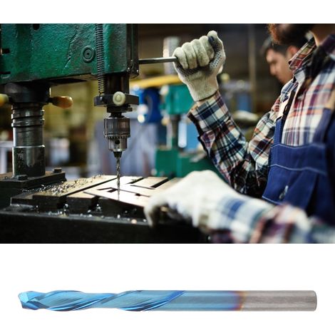 Fraise composite à double tranchant avec revêtement nano-bleu, fraise CNC 3,1751745 mm (1/5)
