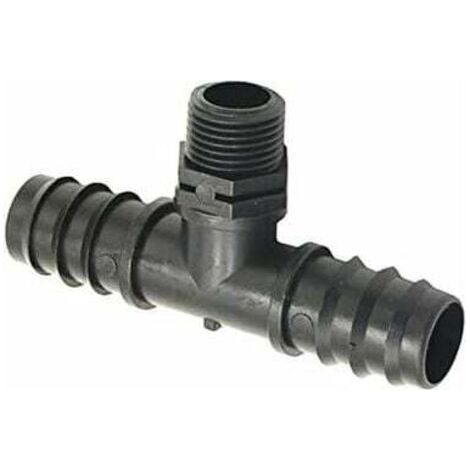 10 connettori a T maschio da 1/2 a 25 mm per tubo flessibile, divisore d'acqua a 2 vie per tubo da giardino, connettore divisore d'acqua resistente (Colore: 112 a 25 mm)