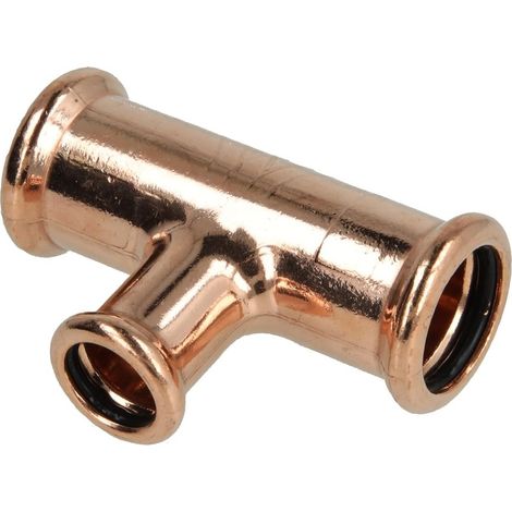 Raccord à sertir cuivre té réduit 15 x 12 x 15 mm F/F/F contour M