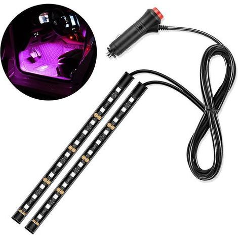 Bandes lumineuses LED pour voitures avec port USB, éclairage d'ambiance décoratif au sol, pièce détachée pour voiture (1/5)
