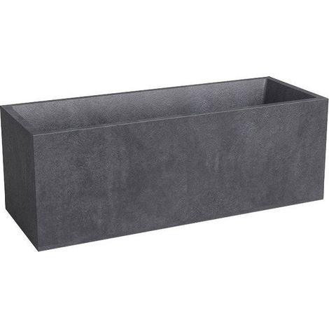 Jardiniere SYDNEY - Plastique - Anthracite - Rectangulaire - 99.5x39.5x43 cm - 98 L - ARTEVASI (1/2)