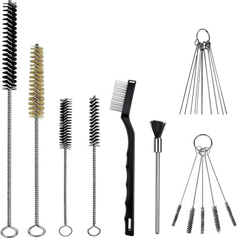 21 Pièces Kit de Nettoyage pour Pistolet à Peinture, Brosses de Pistolets Pulvérisateur Complet pour Nettoyer Les Pistolets à Peinture à L'aérographe Buses et Embouts (1/5)