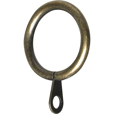 Bh05375 Tringle à rideau Rod Bague fixe œil Laiton antique Dimensions intérieures 25 mm, lot de 24 pièces