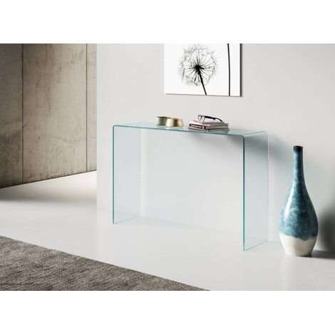 Console verre trempé transparent Kays 120 cm (1/5)